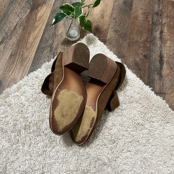 Nordstrom BP. Size 9.5 M Brown Leather Notched Brice Leather Ankle Boots - Picture 7 of 8